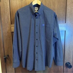 Cinch Men's Purple and Black Checkered Shirt